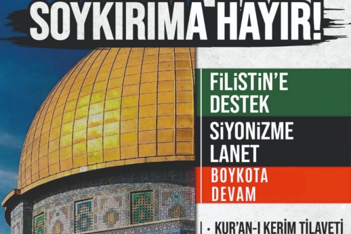 Kayseri'de Soykrma Kar Tek Yrek: Filistin'e Destek, Siyonizme Lanet