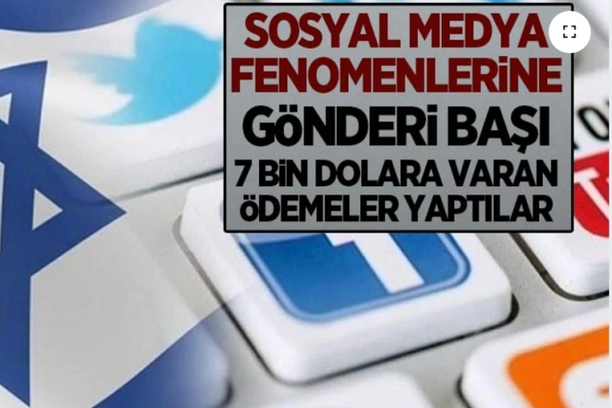Resmi Raporlarla Sabit! Siyonist Rejim, ABD'de Fenomenlere Para Yadrm