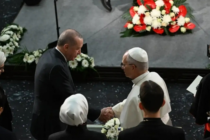 Cumhurbakan Erdoan, Papa 14. Leo le Filistin ve nsanlk Meselesini Grt